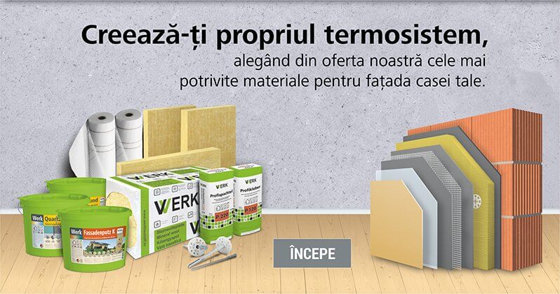 Creeaza-ti propriul termosistem, alegand din oferta noastra cele mai potrivite materiale pentru fatada casei tale