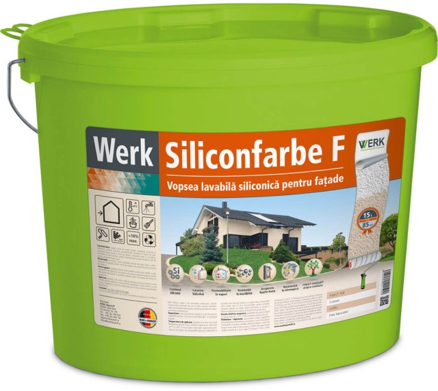 Siliconfarbe F Vopsea pentru fațadă pe bază de rășină siliconică